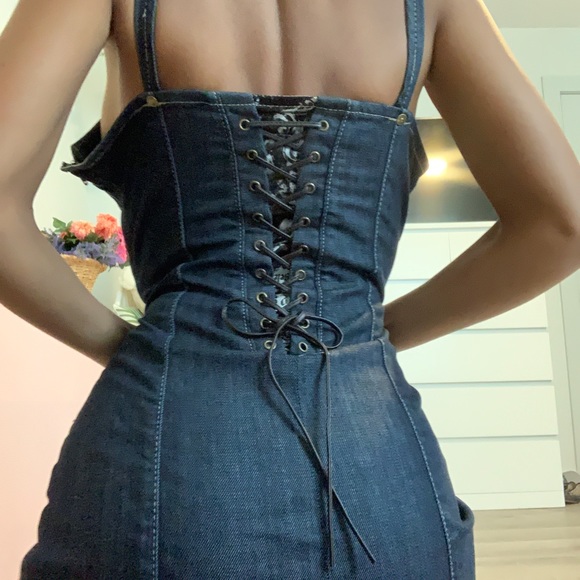 Guess denim corset dress - Picture 2 of 4
